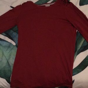 Red long sleeve t